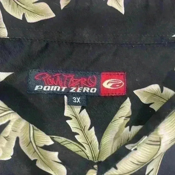 Point Zero Hawaiian hula girls print short sleeve shirt button up men’s size 3XL - Picture 3 of 13